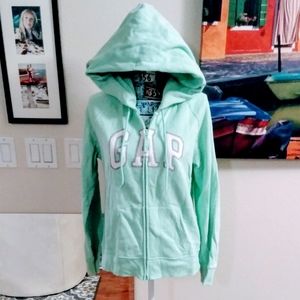 ⬇️🌱 Gap Mint Green Zip Up Hoodie Sweatshirt